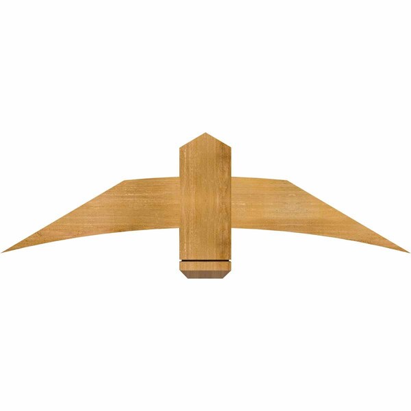 Ekena Millwork Bellingham Rough Sawn Timber Gable Bracket, Western Red Cedar, 48"W x 14"H x 2"D x 6"F, 7/12 Pitch GBW048X14X0206BEL00RWR - main